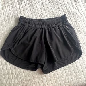 Black Lululemon track that shorts